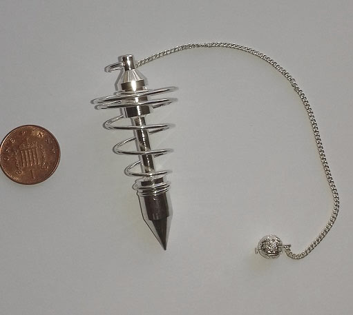 Silver-Plated Spiral Pendulum